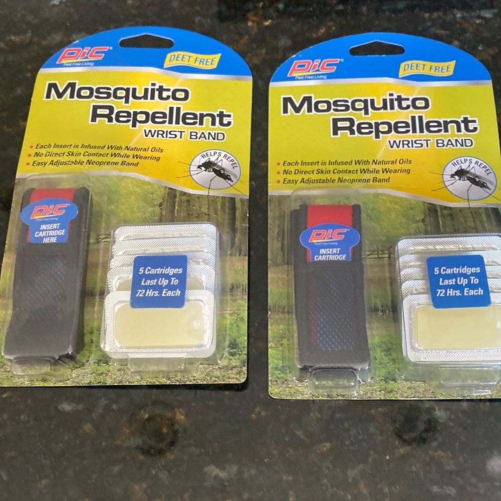 NIP Set of 2 Mosquito Repellent Wrist Band, DEET-Free